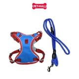 Set dây dắt + yếm SONICE Rope dog leash + harness size 20kg - Xanh Petmall