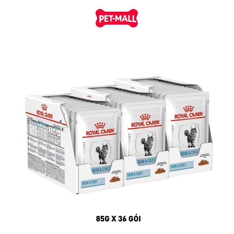 Combo Pate mèo Royal Canin Skin & Coat in Gravy 85g - 36 gói Petmall