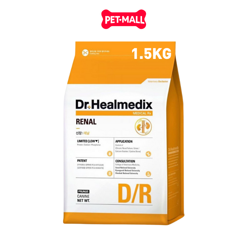 1.5KG - Thức ăn chó Dr Healmedix Renal D/R - Trị sỏi thận Petmall