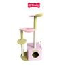 Trụ cào SONICE Green and Pink Tower Cat Tree Scratcher Toys Size 60 x 40 x 121 cm - 4 tầng màu xanh lá, hồng Petmall