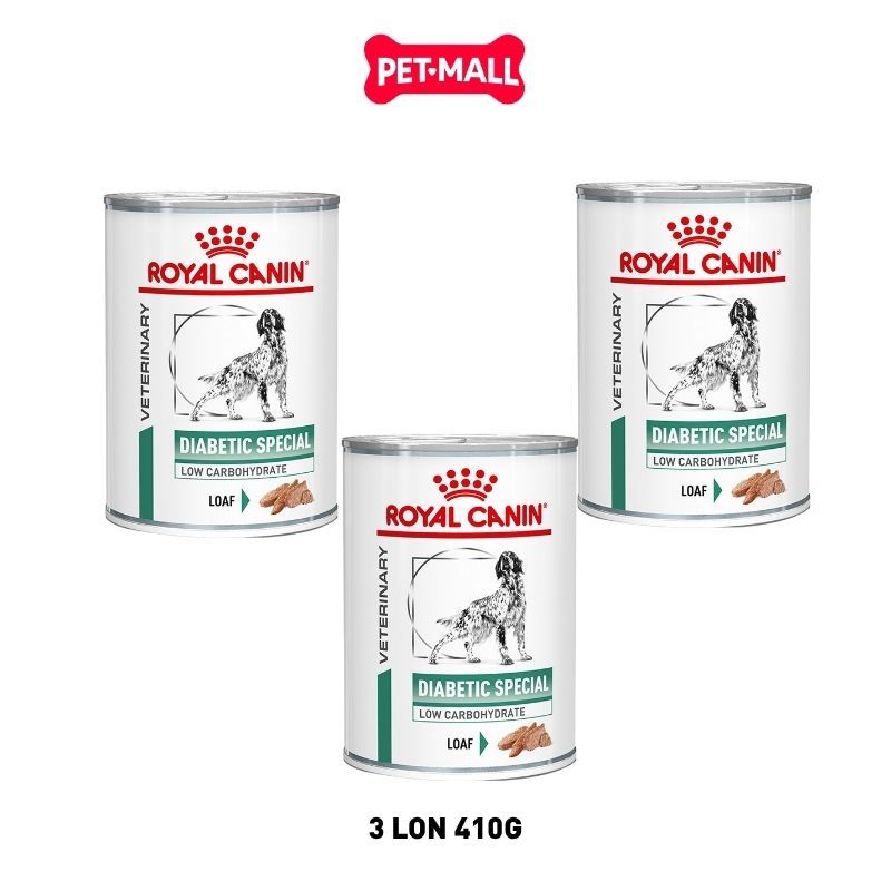 Combo Pate chó Royal Canin Diabetic Special Low Carbohydrate Loaf 410g - 3 lon - Hỗ trợ tiểu đường Petmall