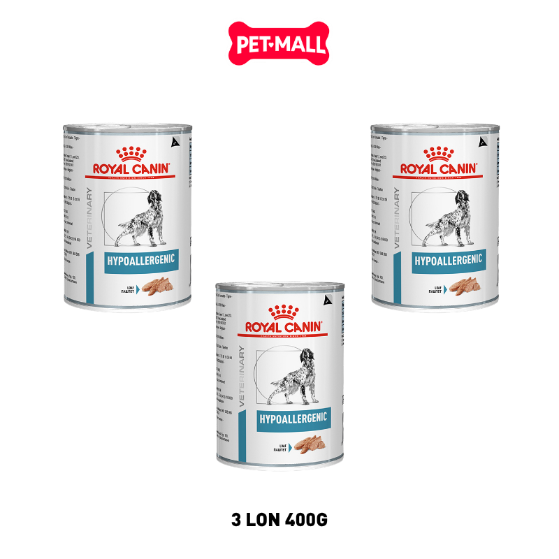 Combo Pate chó Royal Canin Hypoallergenic Canin Loaf 400g - 3 lon - Hỗ trợ dị ứng Petmall Petmall