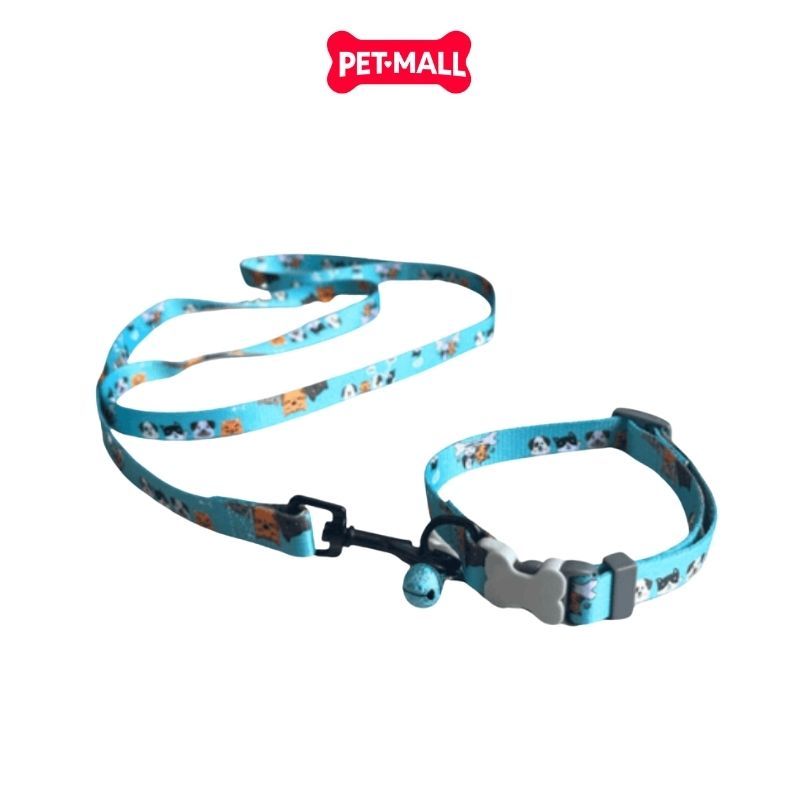 Set Dây + Vòng cổ Sonice Lucky Leash + Collar 10kg - 1.5cm Hình chó mèo xanh lục Petmall