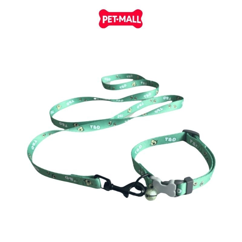 Set Dây + Vòng cổ Sonice Lucky Leash + Collar 10kg - 1.5cm Bơ xanh Petmall