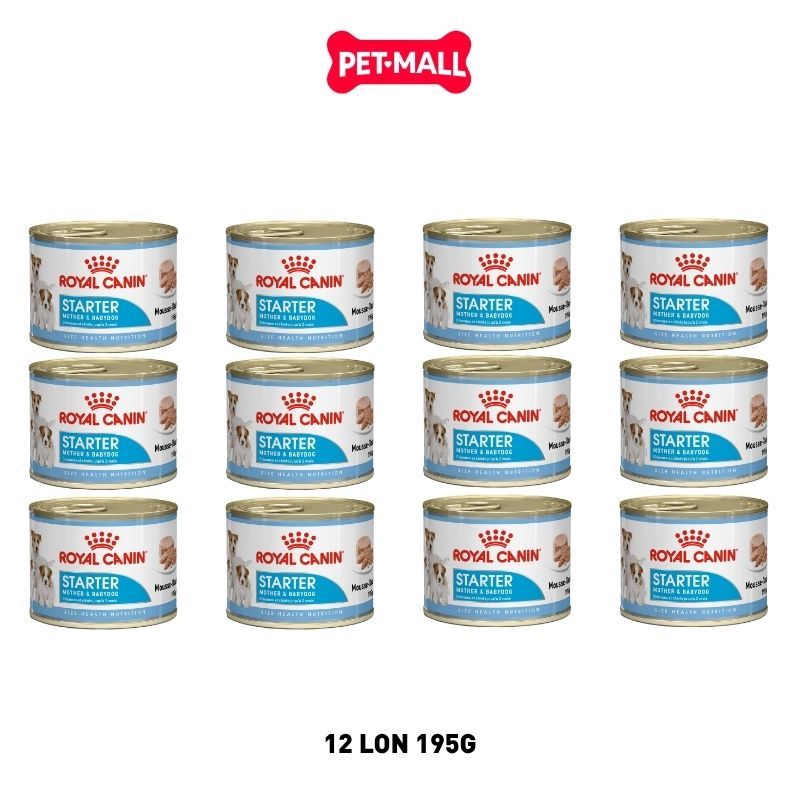 Combo 12 Lon 195G - Pate chó Royal Canin Mini Starter Mother & BabyDog - Chó mẹ mang thai & chó con < 2 tháng Petmall