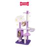 Trụ cào SONICE Calmbee Tower Cat Tree Scratcher Toys Size 60 x 48 x 140 cm - 6 tầng hình đám mây tím Petmall