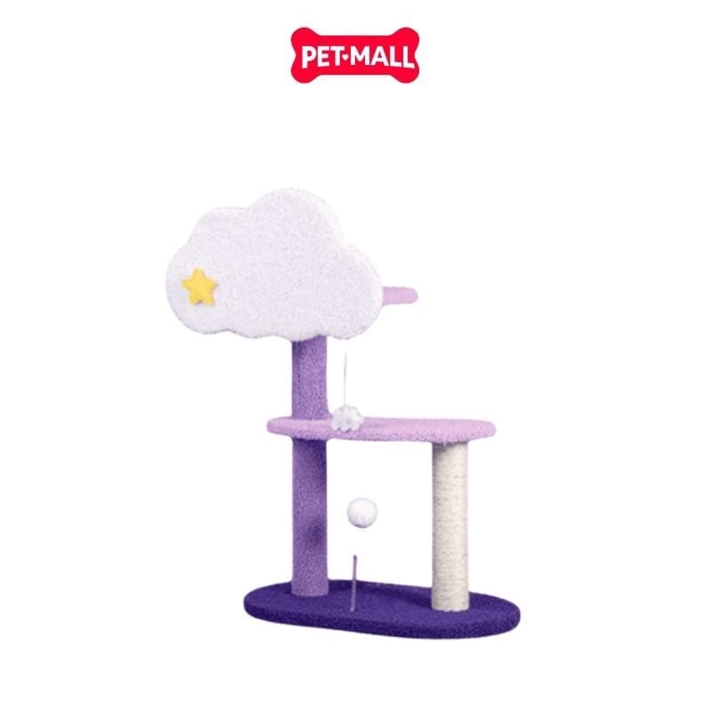 Trụ cào SONICE Calmbee Tower Cat Tree Scratcher Toys Size 48 x 28 x 76 cm - 3 tầng hình đám mây tím Petmall