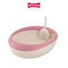 Khay vệ sinh mèo Sonice Lapule KT4 size M - 36 x 47 x 12 cm - Hồng  | Tặng Kèm Xẻng Petmall