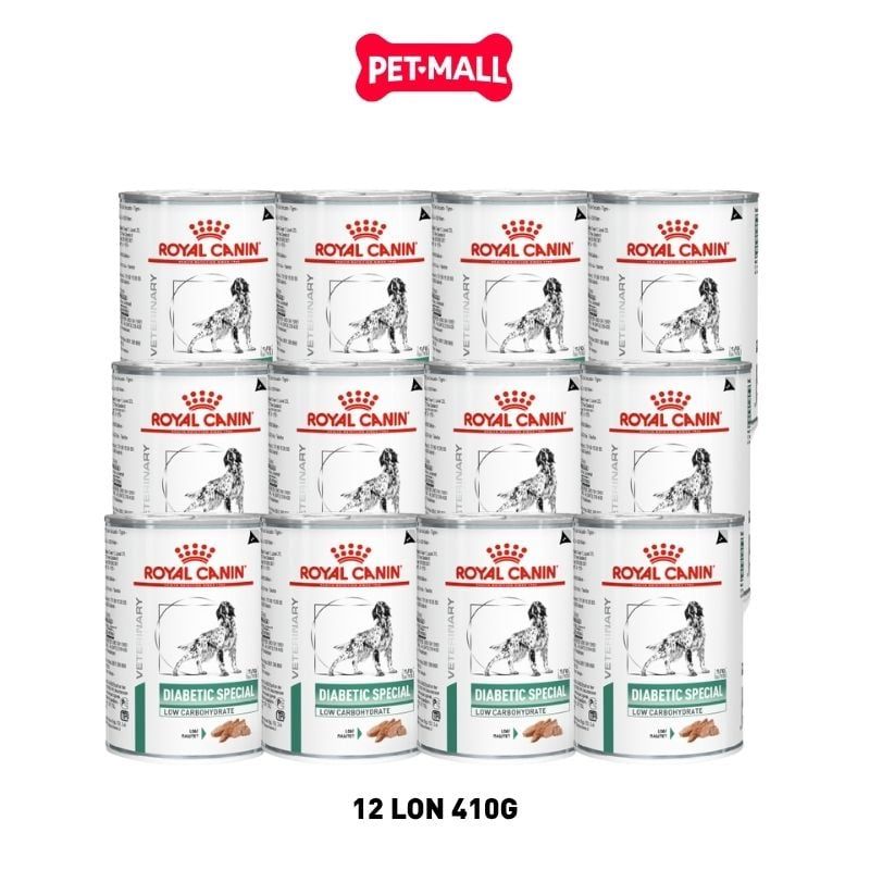 12 Lon 410G - Pate chó Royal Canin Diabetic Special Low Carbohydrate Loaf - Hỗ trợ tiểu đường Petmall