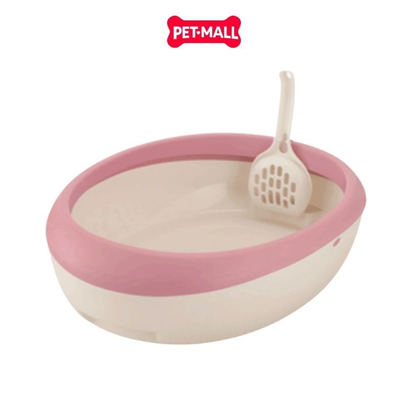 Khay vệ sinh mèo Sonice Lapule KT1 size S - 30 x 39 x 12 cm - Hồng  | Tặng Kèm Xẻng Petmall