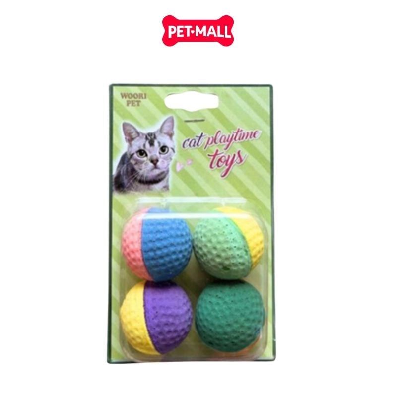 Đồ chơi SONICE Two-tone Sponge Ball - Bộ 4 quả bóng Gold 2 màu Petmall