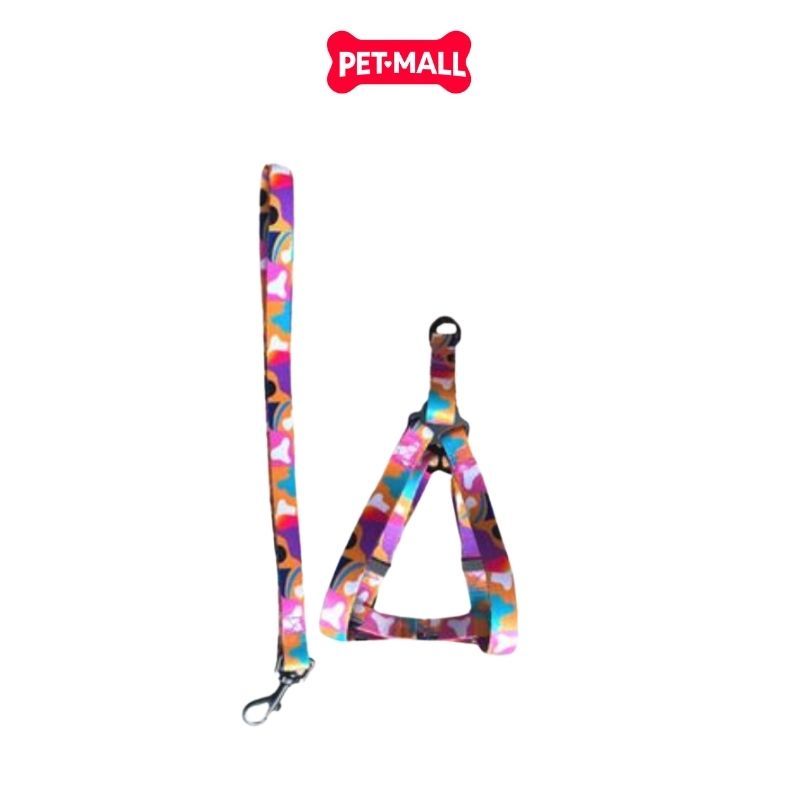 Set Dây + Yếm Sonice Lucky Leash + Harness 10kg - 1.5cm Loang màu Petmall