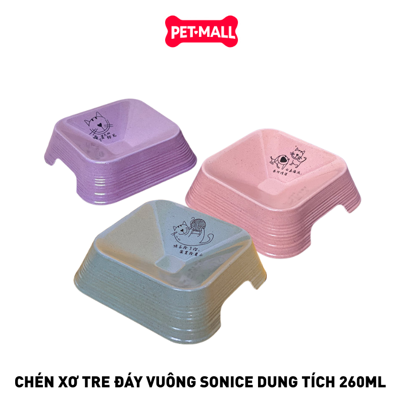 Chén xơ tre đáy vuông SONICE dung tích 260ml Petmall
