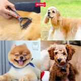 Lược gỡ rối 2 đầu GiGwi Grooming series 17 răng Petmall