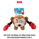 Đồ chơi thú bông có tiếng GiGwi Rock Zoo King Boxer Monkey size S Petmall