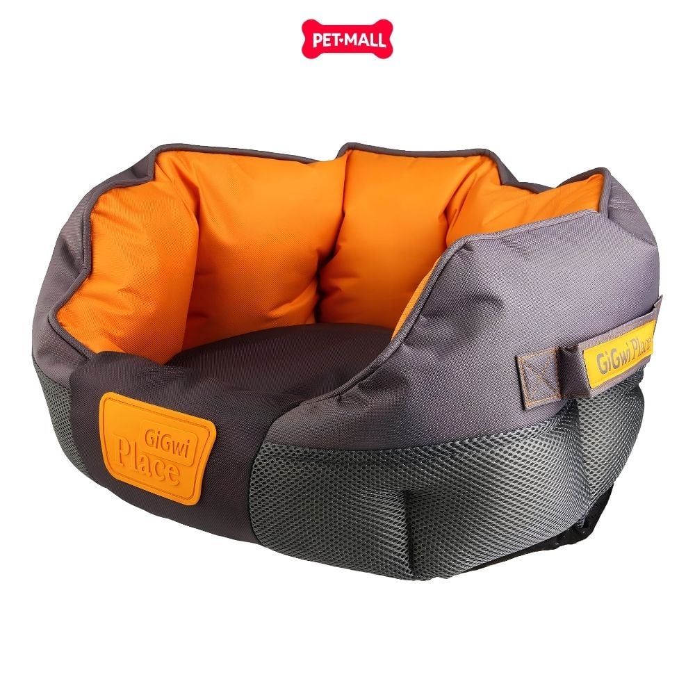 Đệm nằm mềm vải Oxford & TPR GIGWI Place Xám/Cam - Size L 75 X 50 X 29 cm Petmall