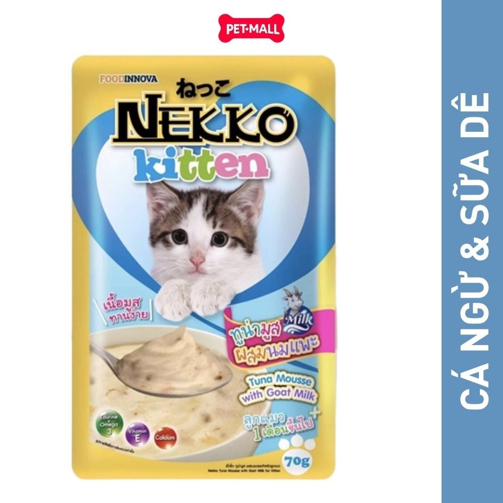 Hôpk 12 Gói 70g - Pate mèo NEKKO Kitten Mousse - Mix vị Petmall
