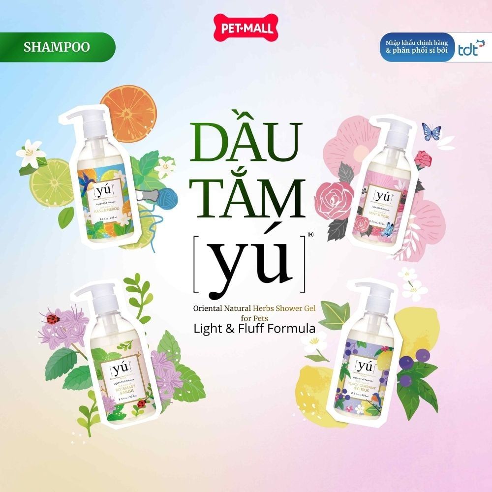 Sữa tắm Yu Light & Fluff Formula cho thú cưng 250ml Petmall
