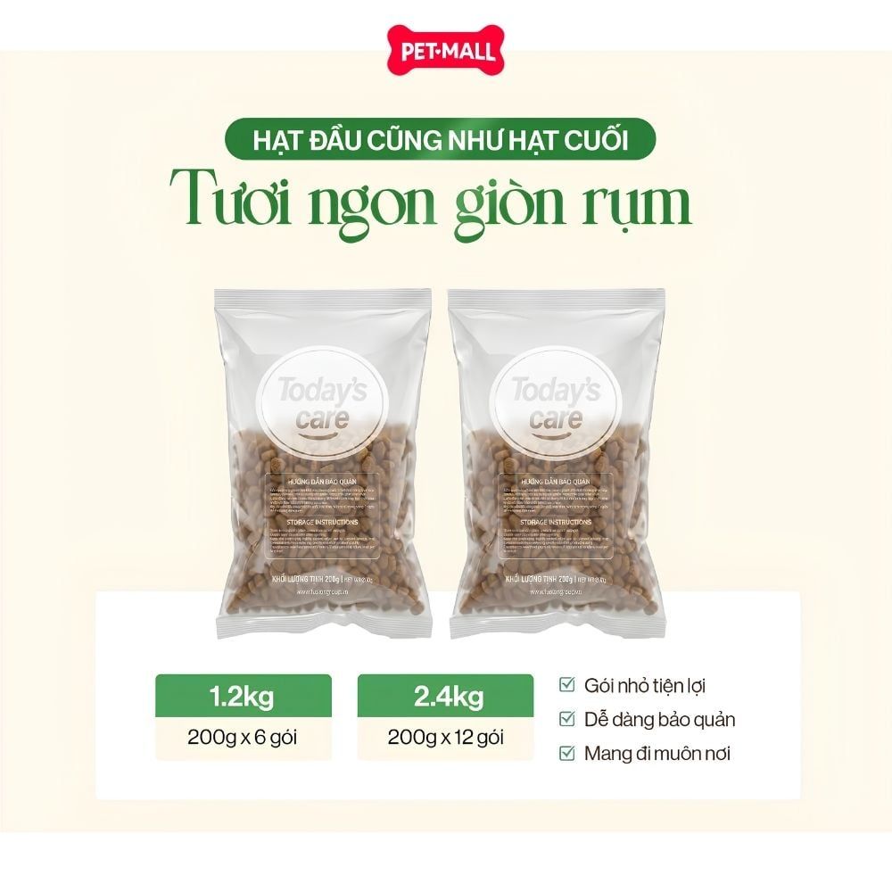 2.4KG - Thức ăn chó Today's Care 6 Stars - Dinh dưỡng hỗ trợ sức khoẻ toàn diện Petmall