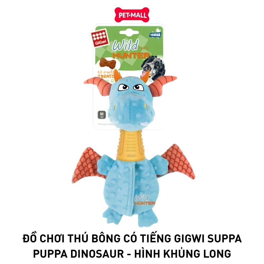 Đồ chơi gấu bông cổ cao su GiGwi Wild Hunter Crocodile TPR Neck - Hình cá sấu Petmall