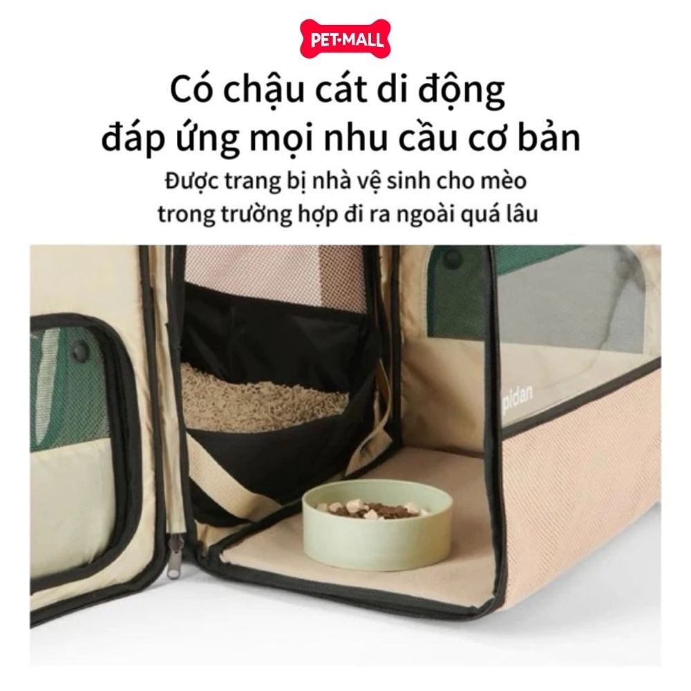 Balo du lịch có thể mở rộng thành nhà cho mèo PIDAN