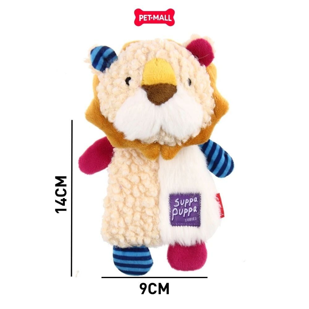 Đồ chơi GiGwi Suppa Puppa Crinkle Lion - Gấu Bông Sư Tử Pemall