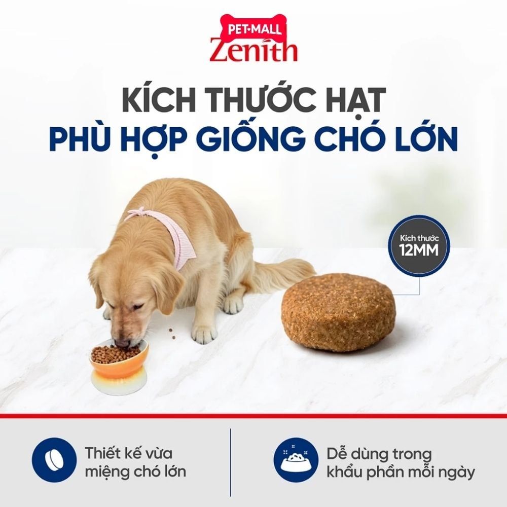 1KG - Thức ăn hạt mềm Zenith Classic cho chó giống lớn - Large Breed Petmall