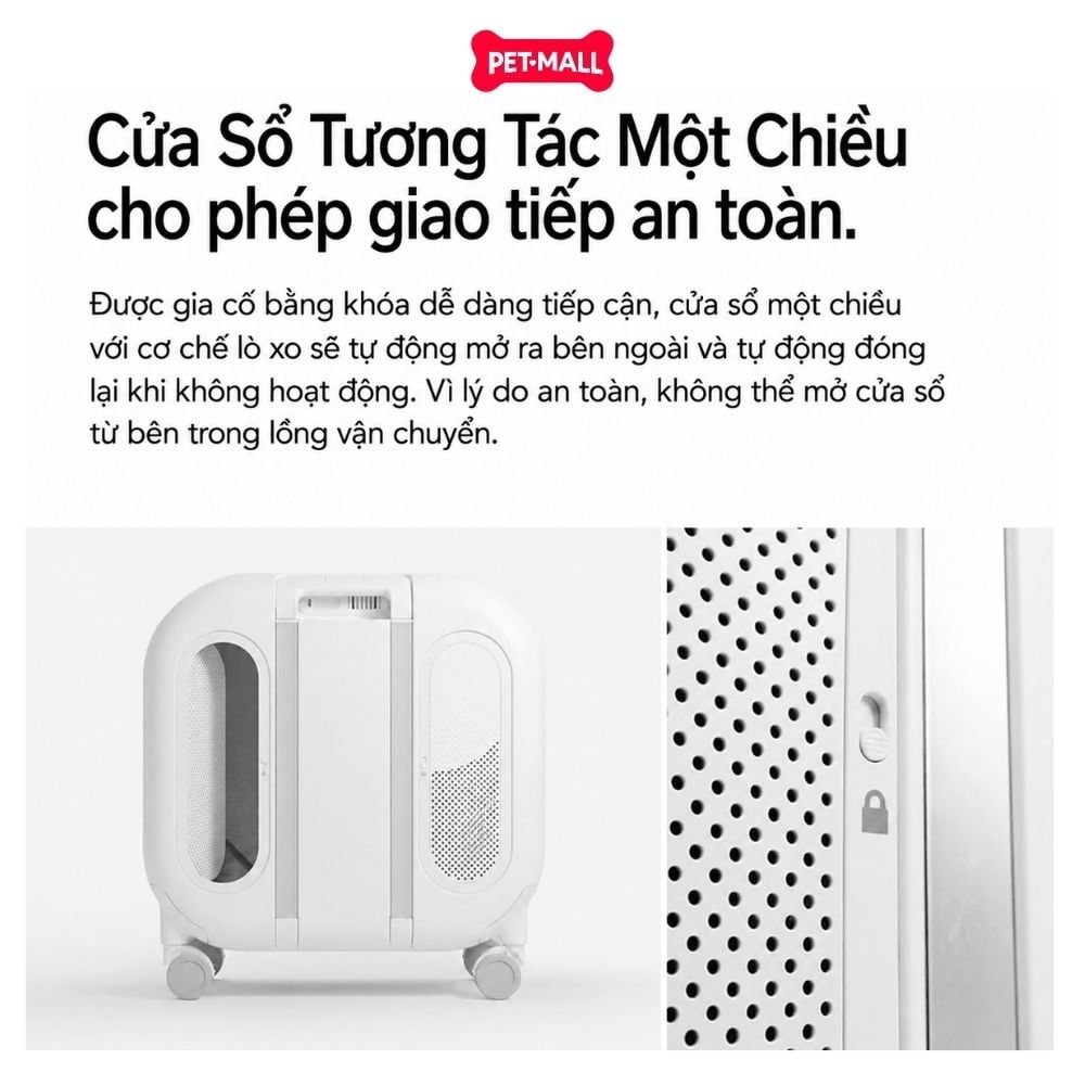 Vali du lịch PIDAN tích hợp quạt làm mát & thoáng khí có bánh xe
