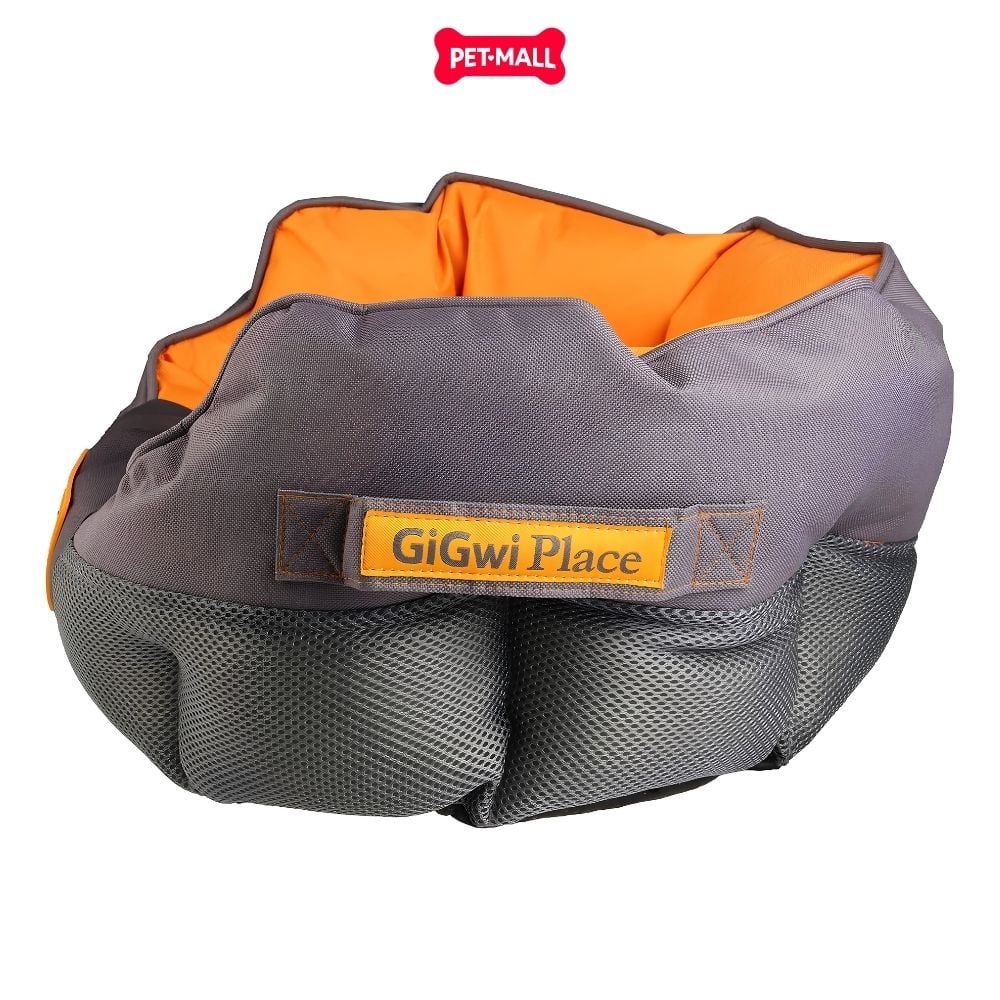 Đệm nằm mềm vải Oxford & TPR GIGWI Place Xám/Cam - Size M 65 X 40 X 26 cm Petmall