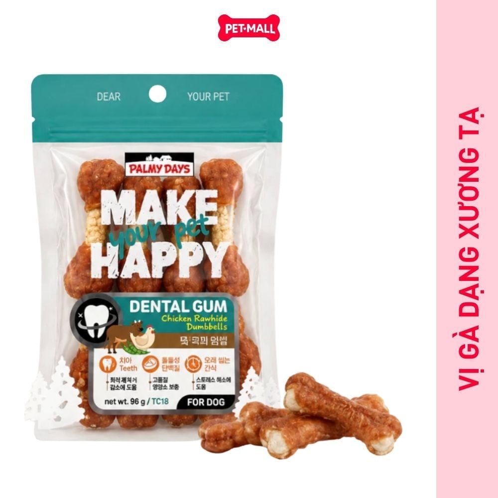 Treats Dental Bones PALMY DAYS 128g cho chó Petmall