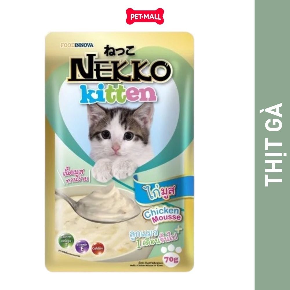 Combo 24 Gói 70g - Pate mèo NEKKO Kitten Mousse - Mix vị Petmall