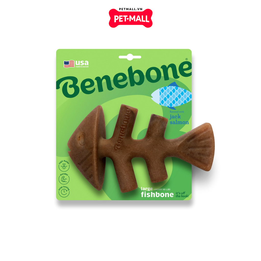 Xương gặm BENEBONE Fishbone Dog Salmon Flavour - cho chó < 27kg Petmall