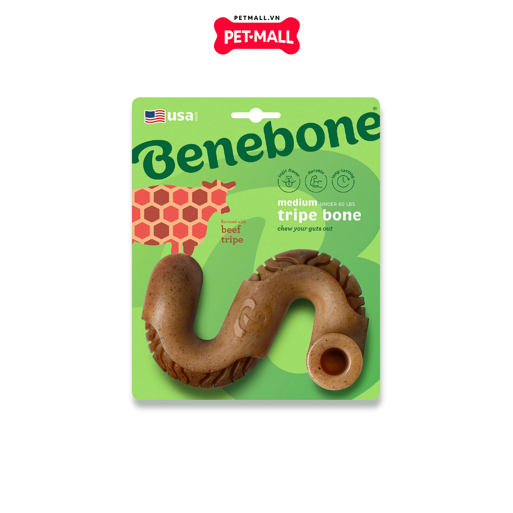 Xương gặm BENEBONE Beef Tripe Dental Chew - cho chó < 13kg Petmall