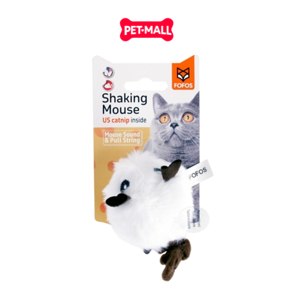 Đồ chơi FOFOS pull String & sound chip Mouse - Chuột kéo dây tự động có tiếng cho mèo - Trắng Petmall