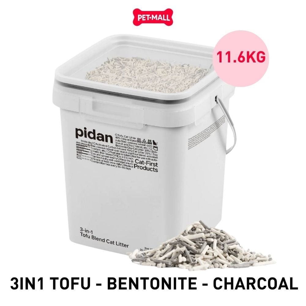 11.6KG - Cát vệ sinh Sonice PIDAN mix 3in1 đậu nành, đất sét và than hoạt tính Petmall