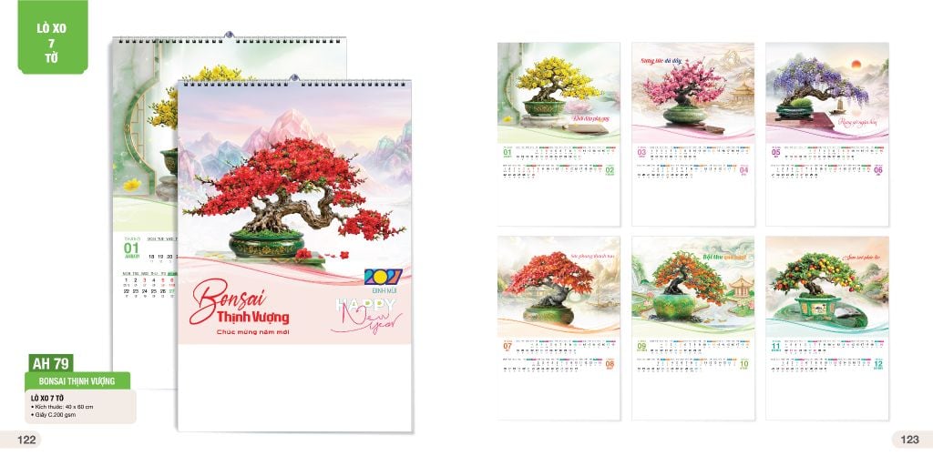  Lịch Treo Tường 7 Tờ 