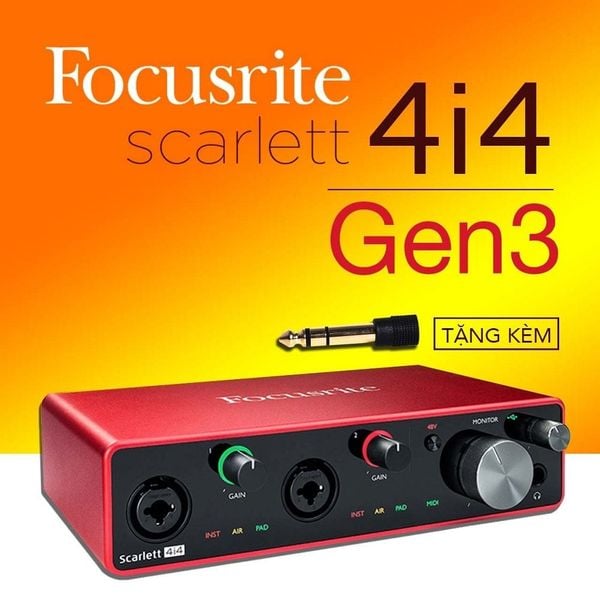 Sound card Focusrite Scarlett 4i4 3rd (Gen) - Sound card thu âm