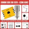 Bộ Livestream XOX K10 15th Micro thu âm Takstar PC-K200 ( gen 2 )