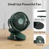 Quạt USB kẹp bàn mini cao cấp Jisulife FA29 pin 16 giờ, làm mát 360