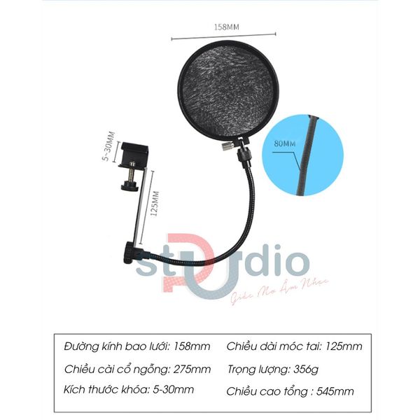 Màng lọc âm Alctron PF04 - Màng lọc âm lưới vải nhỏ gọn tinh tế