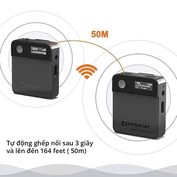 Micro không dây Relacart Mi1- Micro cài áo không dây