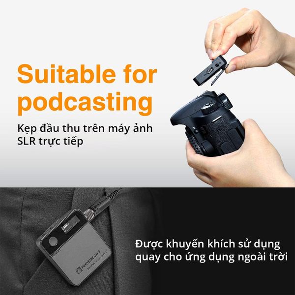 Micro không dây Relacart Mi1- Micro cài áo không dây