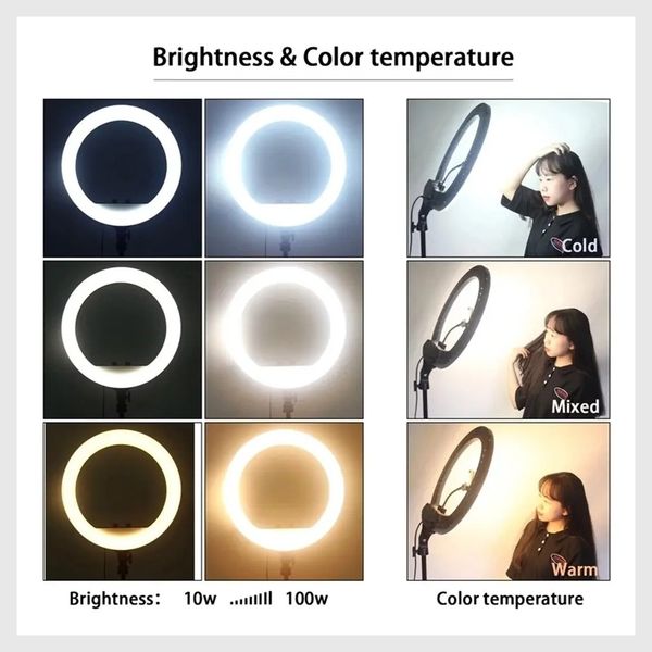 Đèn livestream có gương chiếu sáng chất lượng cao - Đường kính 45cm