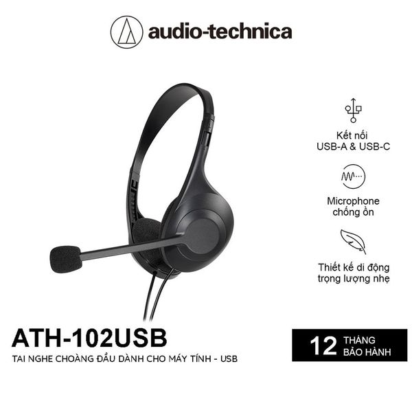 Tai nghe Audio-technica ATH-102USB - Headphone Studio