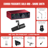Bộ thu âm Focusrite Scarlett Solo (Gen 4) - Micro thu âm Shure SM7B