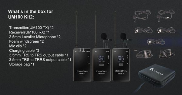 Microphone không dây Ckmova UM100 kit 2