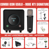 Bộ livestream Icon Usolo - Micro thu âm Rode NT-1 Signature