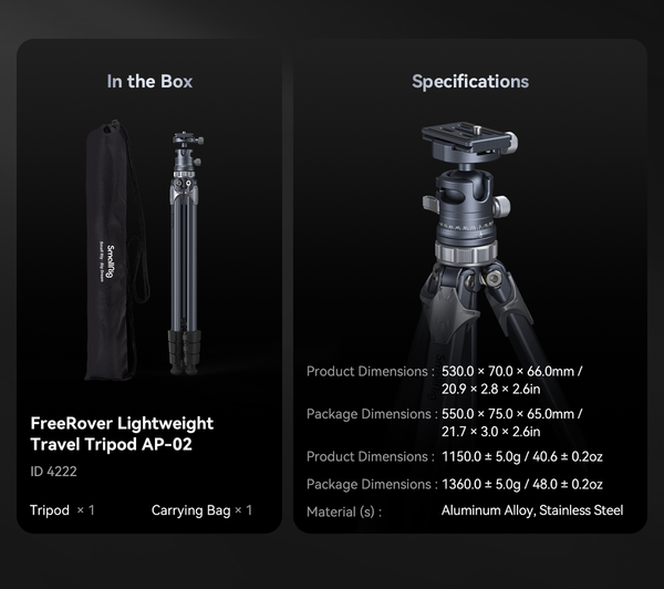 SmallRig 4222 - Travel Tripod AP-02