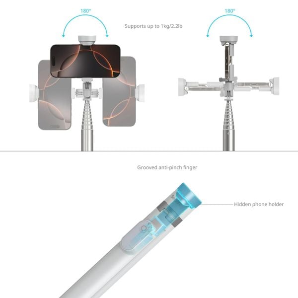 SmallRig 4898 - One-Touch Deploy Selfie Stick Tripod ST-30