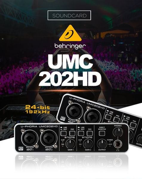 Sound card Behringer UMC202HD - Sound card thu âm